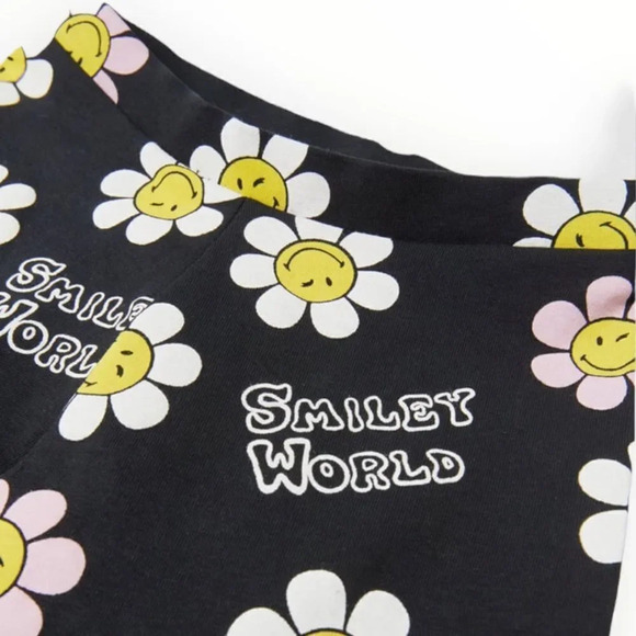 ZARA Kids | Black | SMILEYWORLD ® HAPPY COLLECTION LEGGINGS - Picture 3 of 4